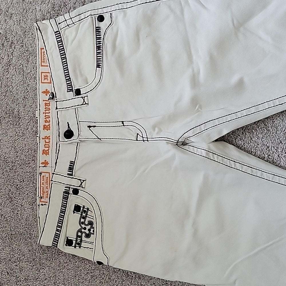 Rock Revival men's jeans, White